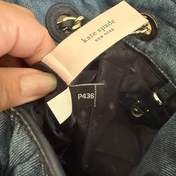 Kate Spade New York Denim Quilted Briar Backpack - EUC - Picture 6 of 10